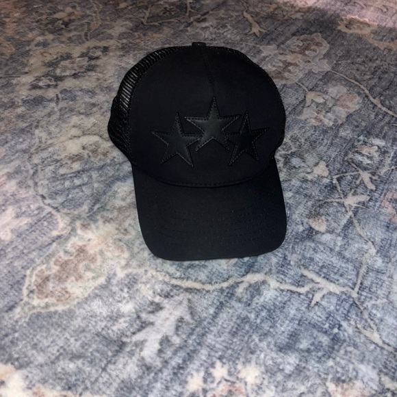 Amiri 3 Star Trucker Hat Black / Black - Picture 2 of 6